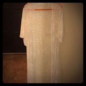 White lace kimono